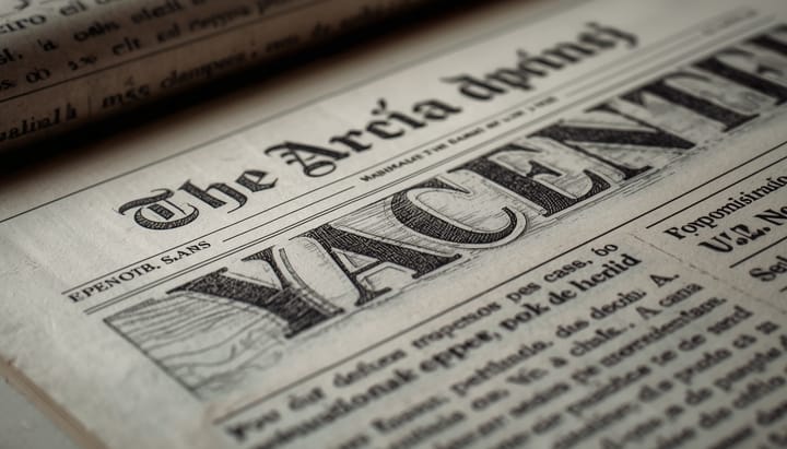 An old newspaper rotary press printing